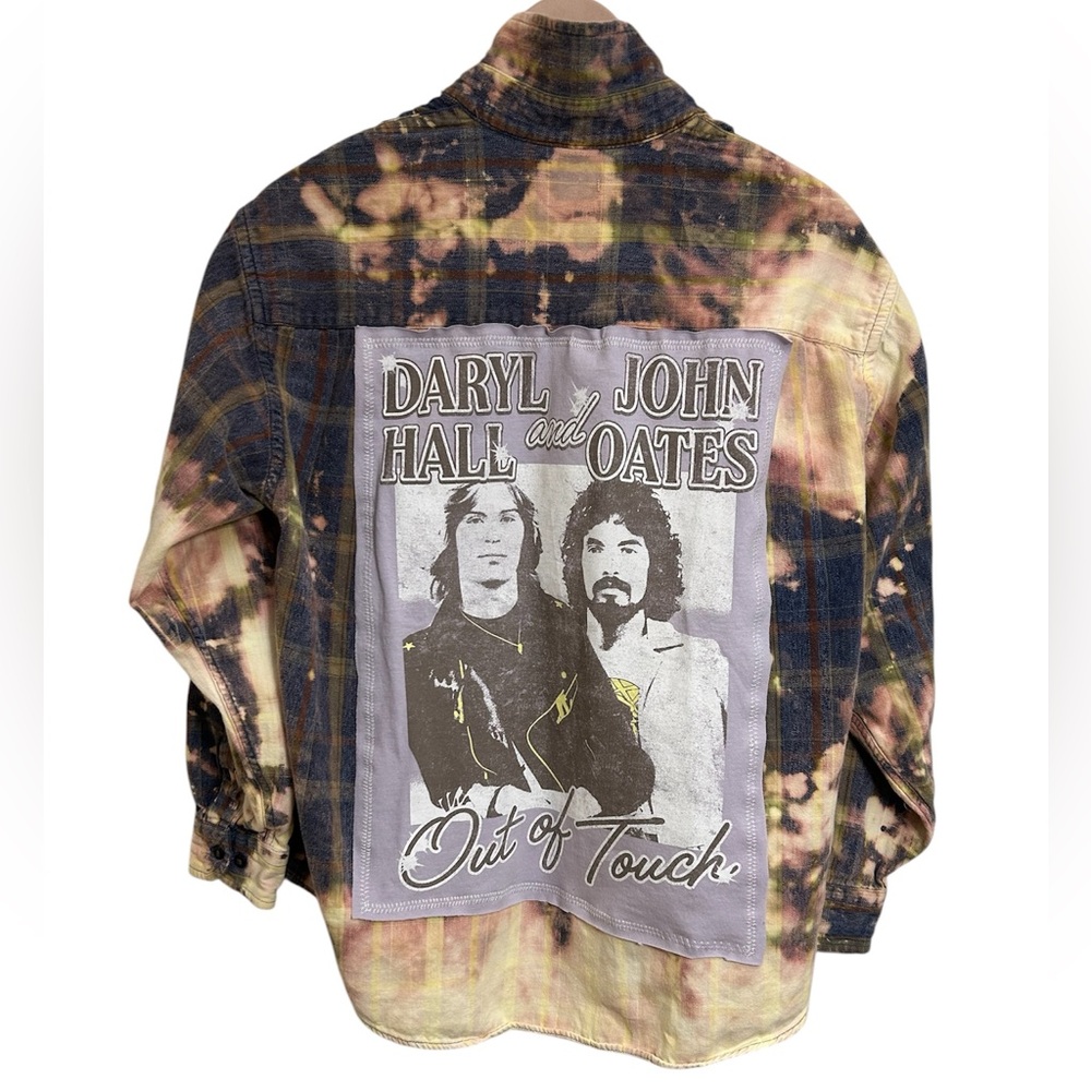 DARYL HALL & OATS custom original flannel creation ONE OF A KIND creation